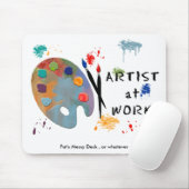 Artiest op het werk muismat (Met muis)