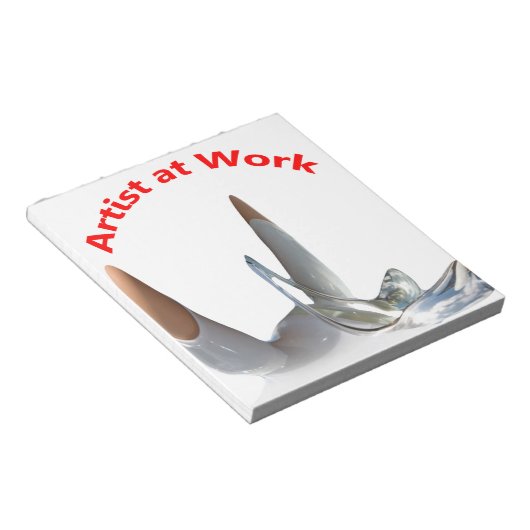 Artiest op het werk notitieblok (Schuin)