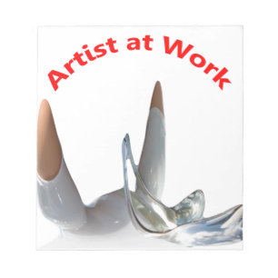 Artiest op het werk notitieblok