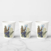 Artiest op het werk papieren bekers