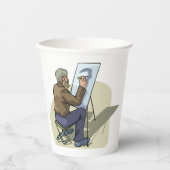 Artiest op het werk papieren bekers (Voorkant)