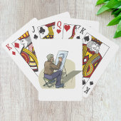 Artiest op het werk pokerkaarten