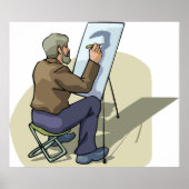 Artiest op het werk poster (Voorkant)