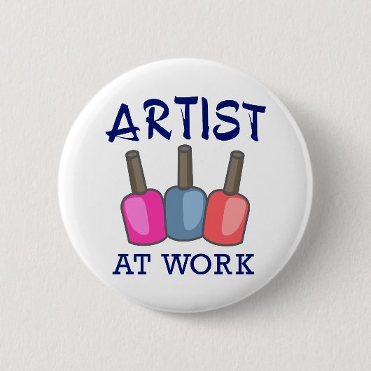 Artiest op het werk ronde button 5,7 cm (Voorkant)