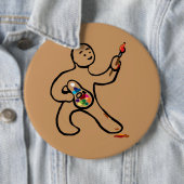 Artiest op het werk ronde button 6,0 cm (In situ)