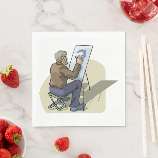 Artiest op het werk servet (Insitu)