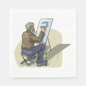 Artiest op het werk servet (Voorkant)