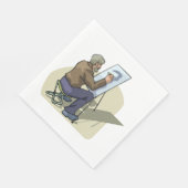 Artiest op het werk servet (Hoek)