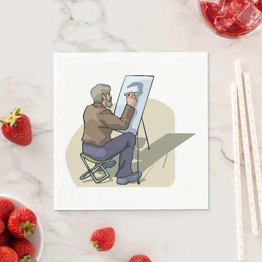 Artiest op het werk servet