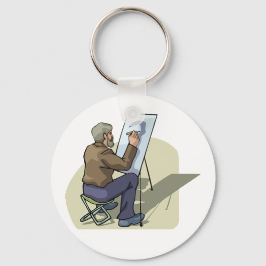 Artiest op het werk sleutelhanger (Voorkant)