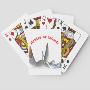 Artiest op het werk speelkaarten