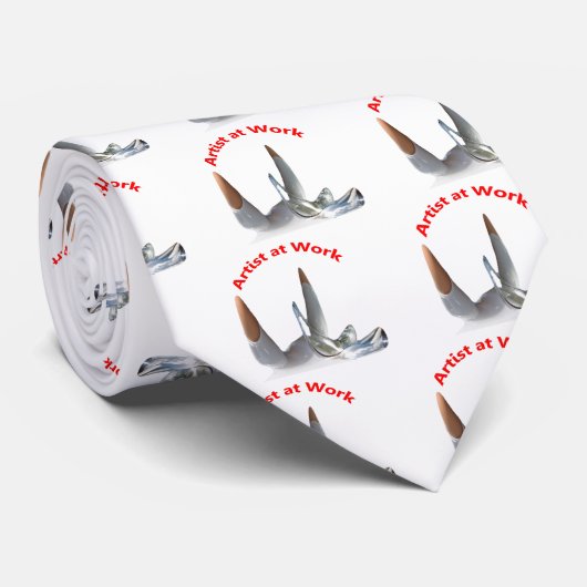 Artiest op het werk stropdas (Opgerold)