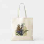 Artiest op het werk tote bag (Achterkant)