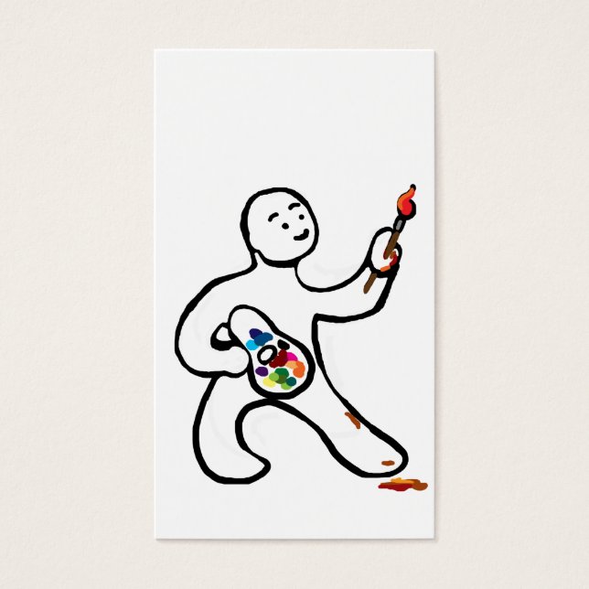 Artiest op het werk visitekaartjes (Voorkant)