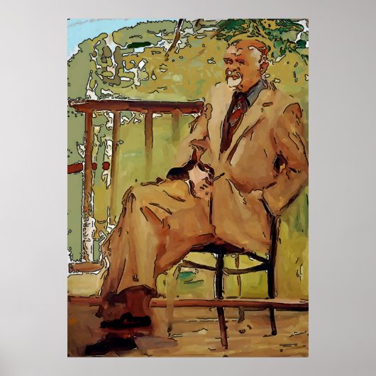 Artiest op Porch Poster (Voorkant)