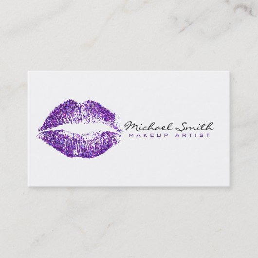 Artiest Paars lips #2 Visitekaartje (Voorkant)