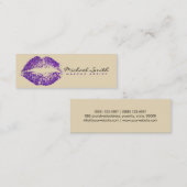 Artiest Paarse lips maken #3 Mini Visitekaartje (Voorkant / Achterkant)