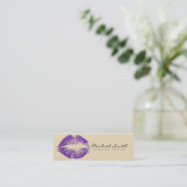 Artiest Paarse lips maken #3 Mini Visitekaartje (Staand voorkant)