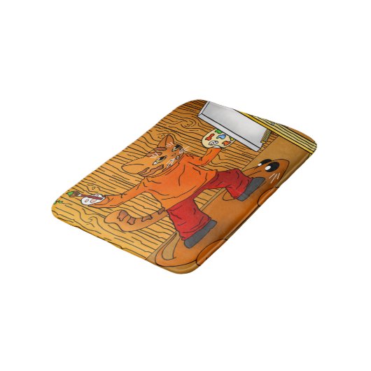 Artiest Painter Cat Badmat (Gekanteld)