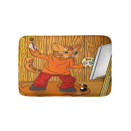 Artiest Painter Cat Badmat (Voorkant)