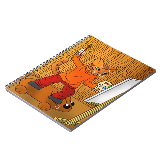 Artiest Painter Cat Notitieboek (Linkerzijde)