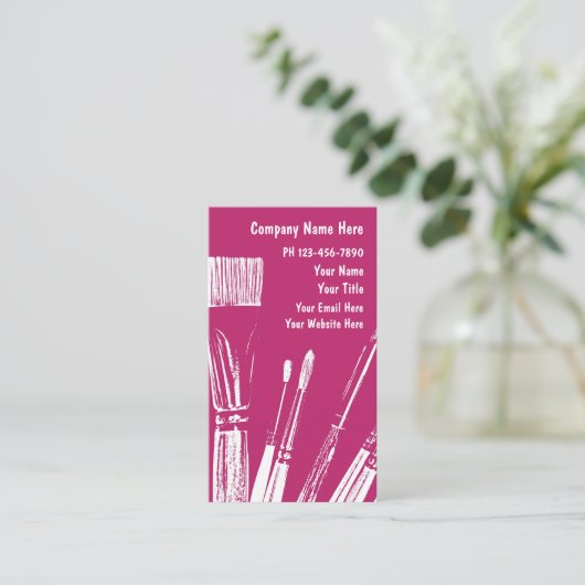 Artiest Painter Visitekaartjes (Staand voorkant)