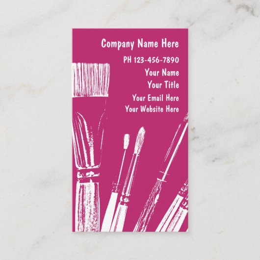 Artiest Painter Visitekaartjes (Voorkant)