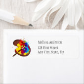 Artiest Painters Palet Colorful Address Label (Insitu)