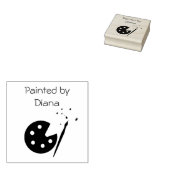 Artiest Painter's Palette Rubber Stamp Rubberstempel (Gestempeld)