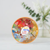 artiest palet art show kaart (Staand voorkant)