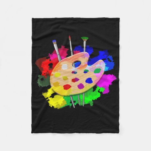 Artiest Palette Artist Fleece Deken (Voorkant)