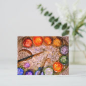Artiest Palette Briefkaart (Staand voorkant)