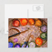 Artiest Palette Briefkaart (Voorkant / Achterkant)