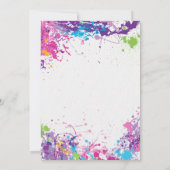 Artiest Palette Paint Splashes Verjaardag Kaart (Achterkant)