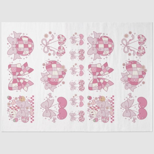 Artiest Papier Crafter Roze Bow Coquette Ephemera (Voorkant)