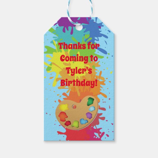Artiest Party Favor Label Cadeaulabel (Voorkant)