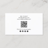 Artiest Photo Black - aanpasbare venstergrootte Visitekaartje (Achterkant)