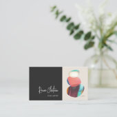 Artiest Photo Black - aanpasbare venstergrootte Visitekaartje (Staand voorkant)