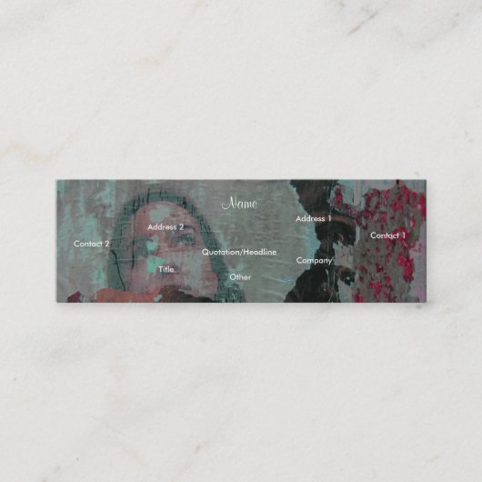 Artiest Profile Card -  Mini Visitekaartje (Voorkant)