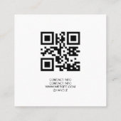 Artiest QR code terug Vierkante Visitekaartje (Achterkant)