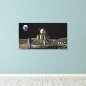 Artiest renditie van een nieuw ruimteschip naar de canvas afdruk (Insitu (Houten vloer))