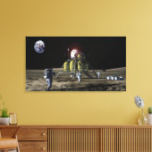 Artiest renditie van een nieuw ruimteschip naar de canvas afdruk (Insitu (Woonkamer))