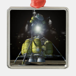 Artiest renditie van een nieuw ruimteschip naar de metalen ornament
