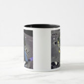 Artiest renditie van een nieuw ruimteschip naar de mok (Midden)