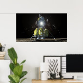 Artiest renditie van een nieuw ruimteschip naar de poster (Thuiskantoor)