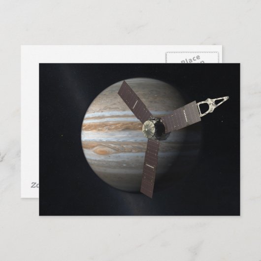 Artiest rendition JUNO orbiter at Jupiter Briefkaart (Voorkant / Achterkant)