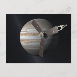 Artiest rendition JUNO orbiter at Jupiter Briefkaart