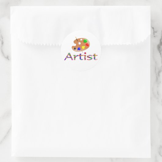 Artiest Ronde Sticker (Tas)