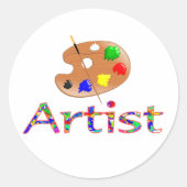 Artiest Ronde Sticker (Voorkant)
