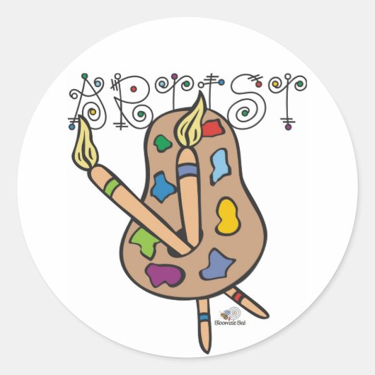 Artiest Ronde Sticker (Voorkant)